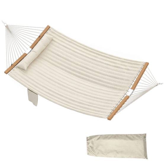 Hamac polyester beiges 325 x 140 x 2.5 cm - PANGIVO - Image 1