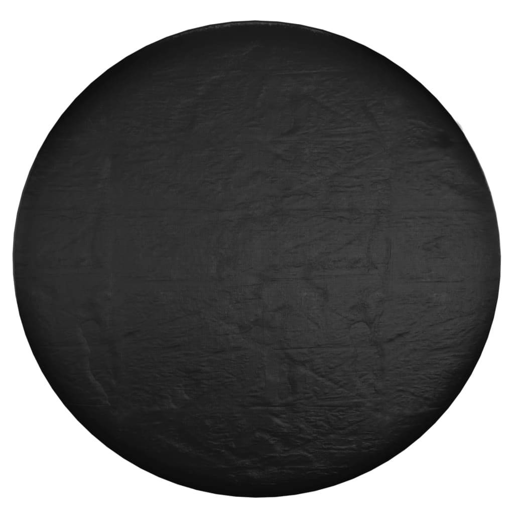 Housse de Protection Ronde pour Table de Jardin PE Imperméable Anti-UV pour Extérieur Terrasse Noir Ø230x90cm – ComfortXL Outdoor Living - Image 4