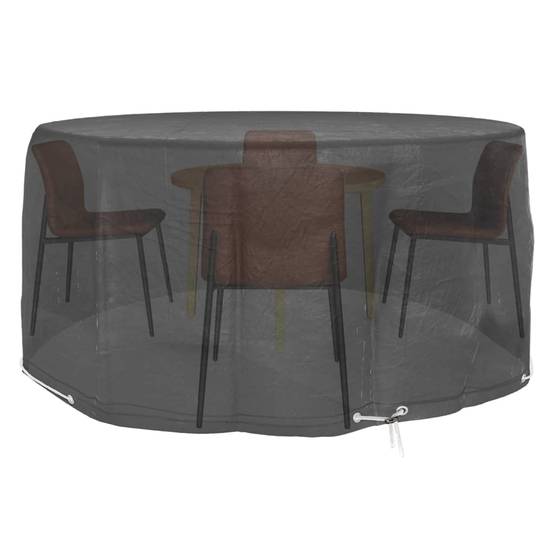 Housse de Protection Ronde pour Table de Jardin PE Imperméable Anti-UV pour Extérieur Terrasse Noir Ø230x90cm – ComfortXL Outdoor Living - Image 2