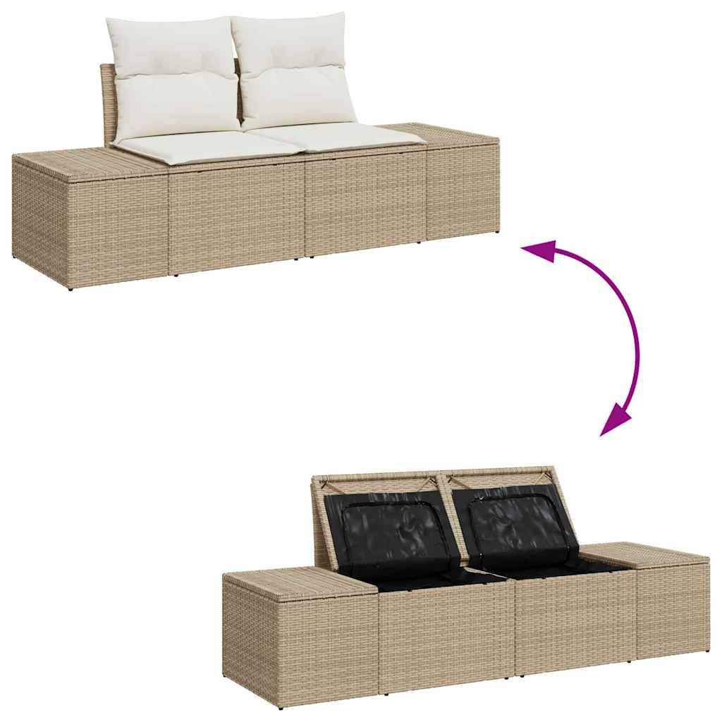ComfortXL - Salon de jardin modulable 8 pcs en poly rotin et coussins épais Beige – ComfortXL Outdoor Living - Image 3