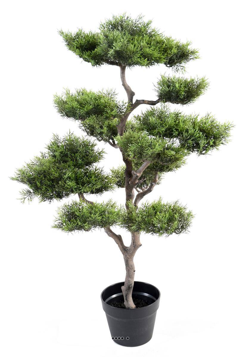Artificielles - Bonsaï Pinus artificiel en nuages H 95 cm tronc PE superbe