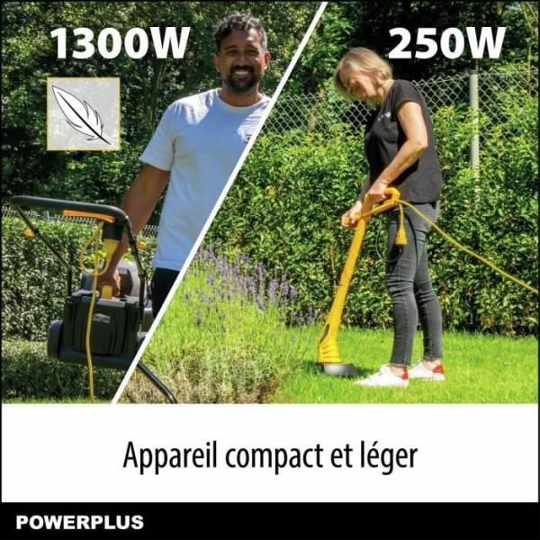 Tondeuse a gazon et Coupe-Bordure électrique - POWERPLUS - POWXG62205T- Tondeuse 1300 W & 32 mm Ø - Coupe-Bordures 250 W & 220 - Image 2