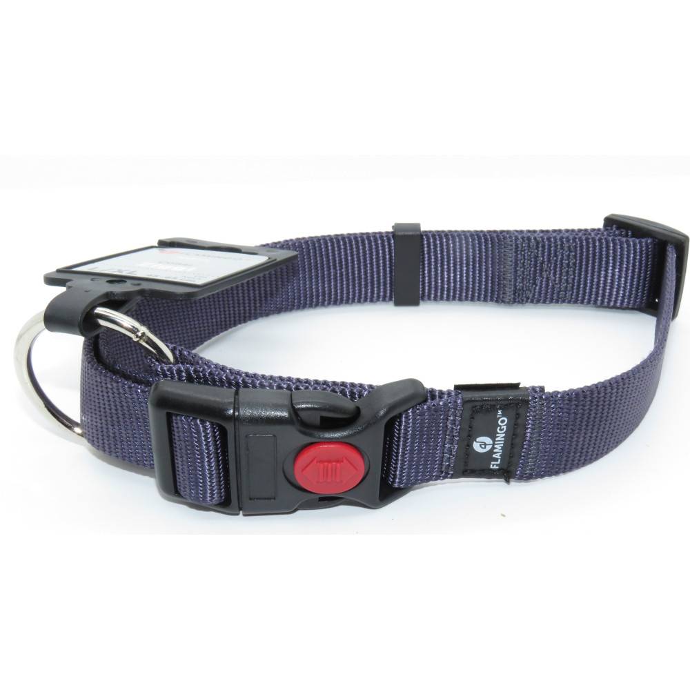Flamingo - Collier Ziggi bleu granite 45 -65 cm. 25 MM . taille L/XL. pour chien. - Image 4