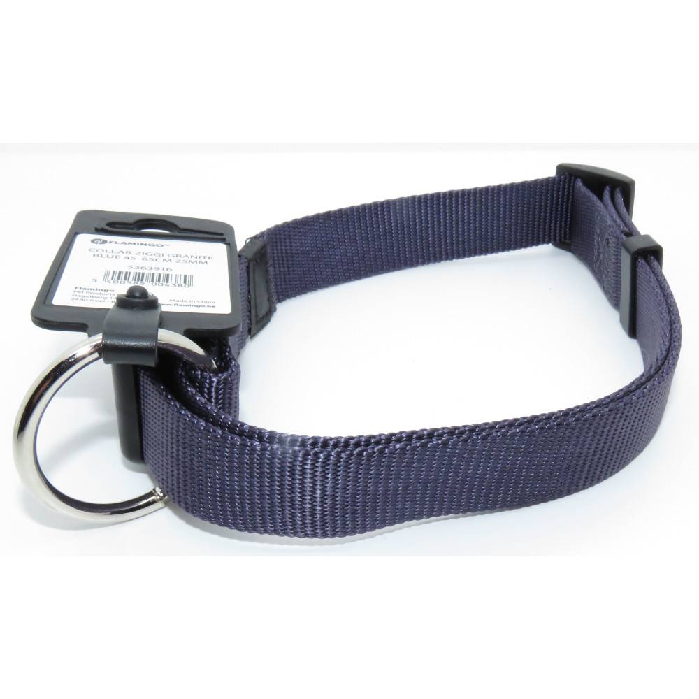 Flamingo - Collier Ziggi bleu granite 45 -65 cm. 25 MM . taille L/XL. pour chien. - Image 2