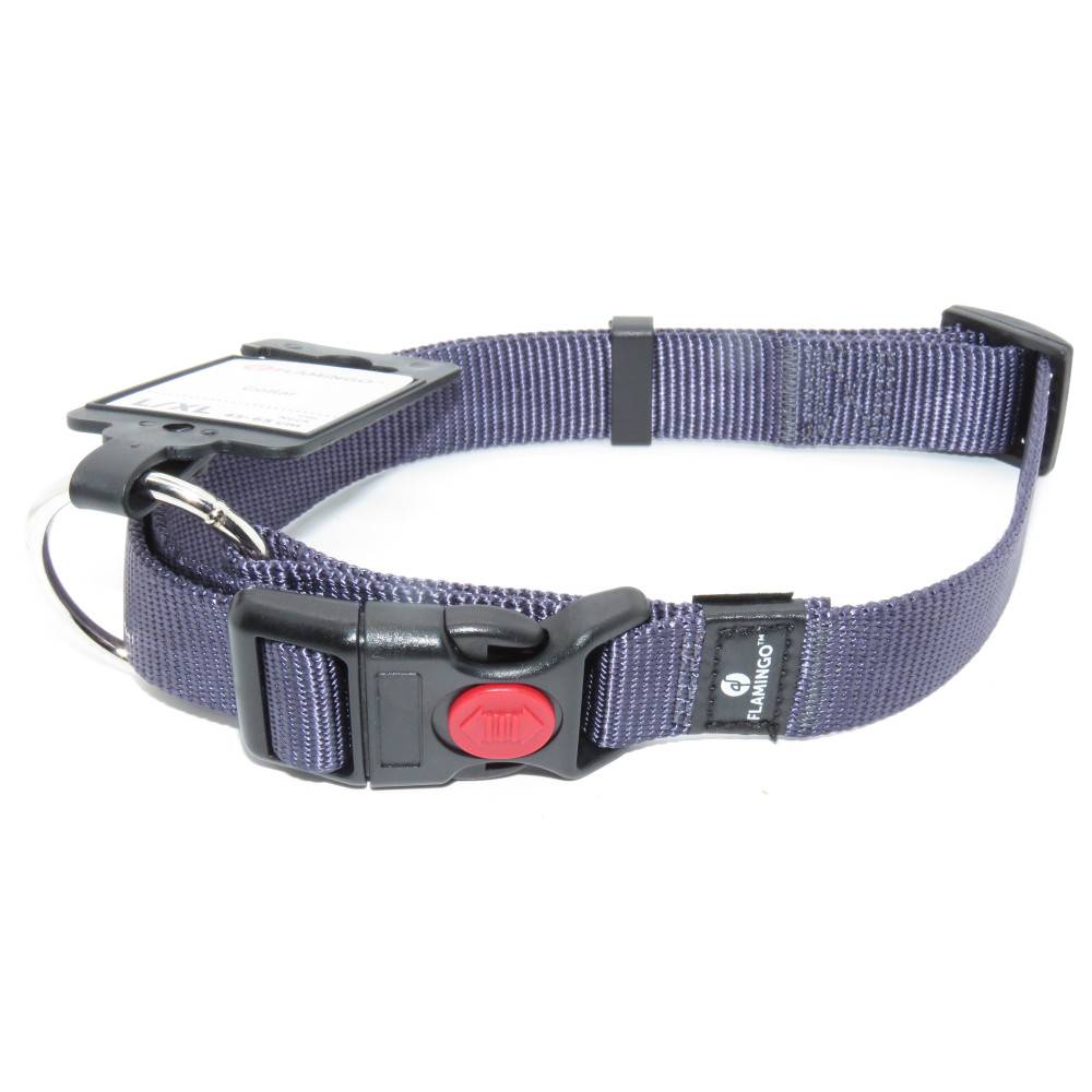 Flamingo - Collier Ziggi bleu granite 45 -65 cm. 25 MM . taille L/XL. pour chien. - Image 3