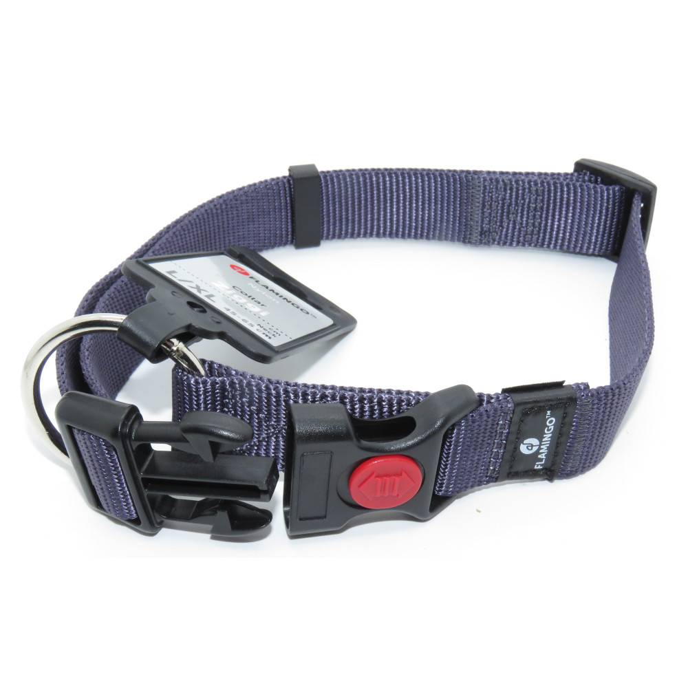 Flamingo - Collier Ziggi bleu granite 45 -65 cm. 25 MM . taille L/XL. pour chien. - Imagen 1
