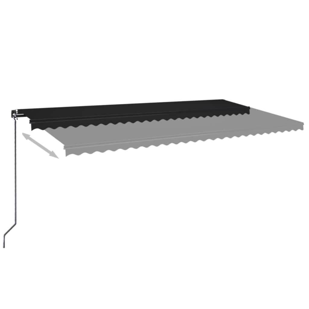 Auvent rétractable manuel Aluminium Terrasse Imperméable 600x350cm Anthracite - ComfortXL Outdoor Living - Image 3