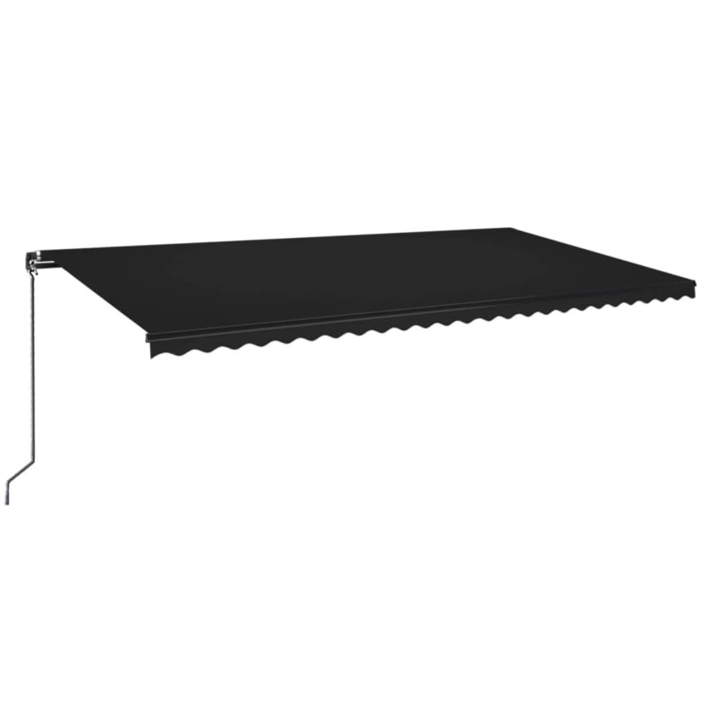 Auvent rétractable manuel Aluminium Terrasse Imperméable 600x350cm Anthracite - ComfortXL Outdoor Living - Image 2