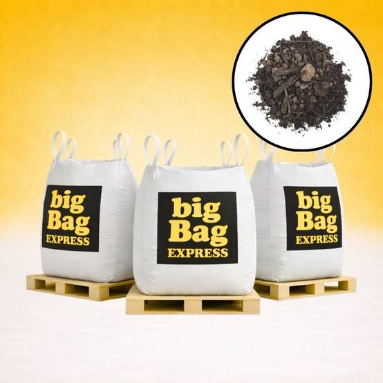 PACK 3 X BIG BAG de 1m³ (+/- 3,6T) Terre Criblée Amendée Compostée à 25% - Livraison PREMIUM - Image 1