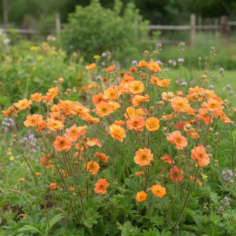 Benoîte Tempo® 'Orange' à fleurs Orange/ - feuillage Caduc - Godet - 5/20 cm