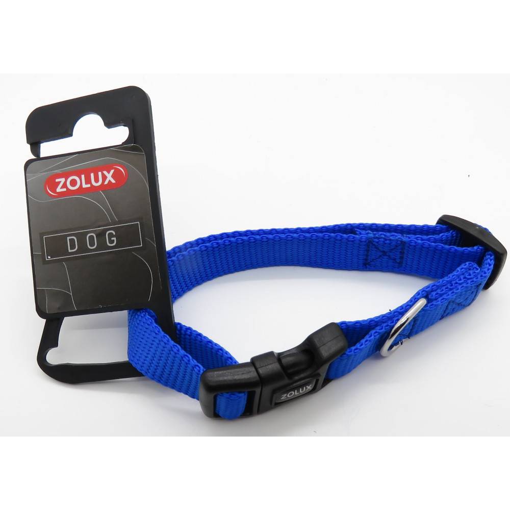 Zolux - collier nylon  30 - 40  cm x 15 mm Bleu. pour chien. - Imagen 1