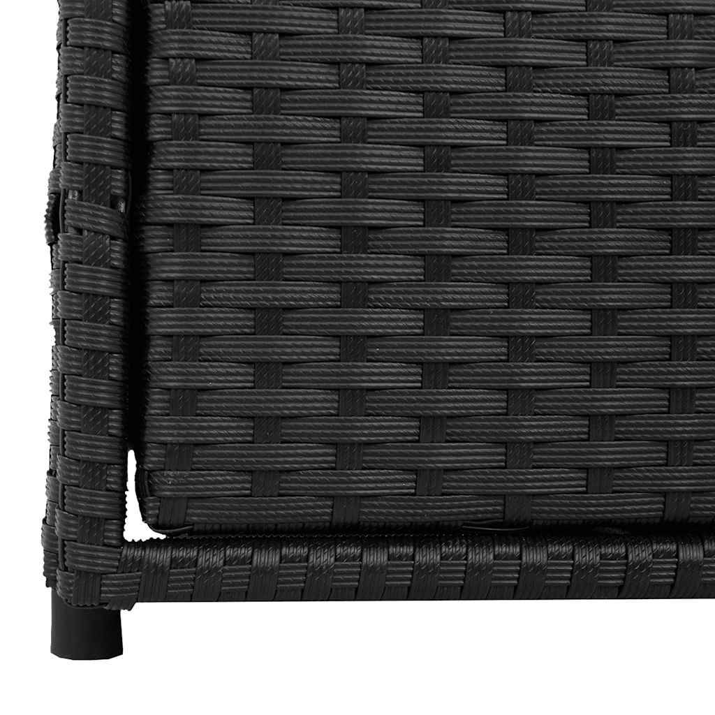 Petite Commode de Jardin Résine Tressée 3 Tiroirs de Rangement Noir 55x59x69 cm – ComfortXL Outdoor Living - Image 8