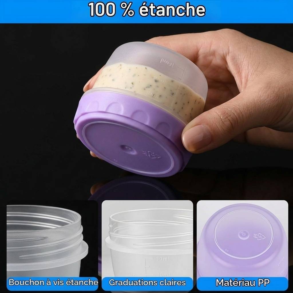 24 pots 80 ml avec graduation - Image 4