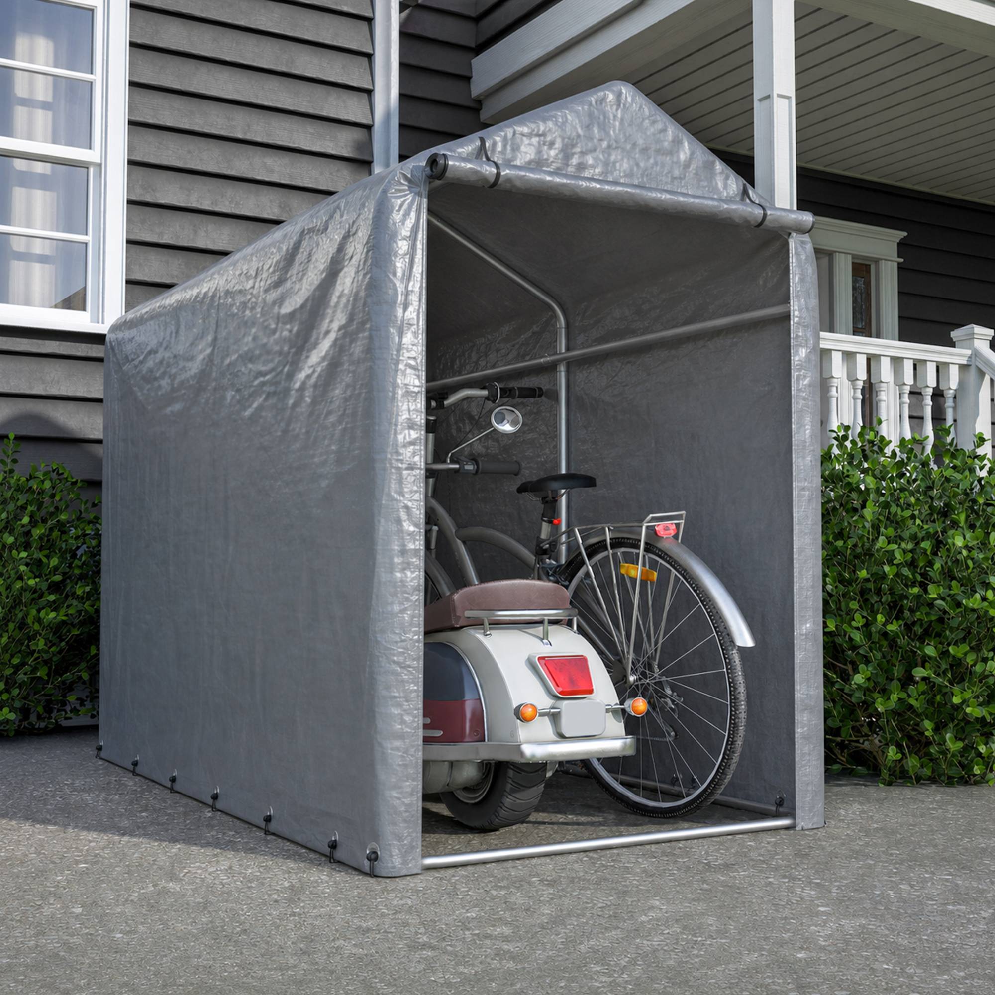 ComfortXL - Abri vélo extérieur PE 100 x 187 x 160 cm avec cadre acier galvanisé étanche UV - ComfortXL Outdoor Living