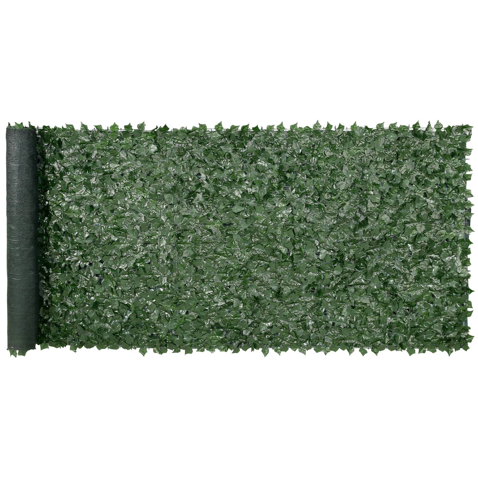 VEVOR Haie artificielle 150x401 cm, brise-vue lierre, tissu maille renforcé. Jardin, balcon, terrasse.