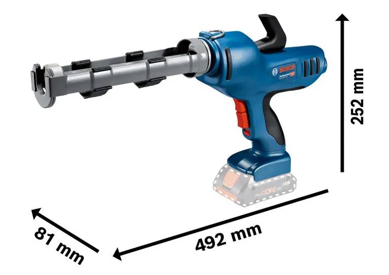 Bosch - Pistolet à mastic GCG 18V-310 - BOSCH - Sans batterie, ni chargeur - 06019C4100 - Image 2