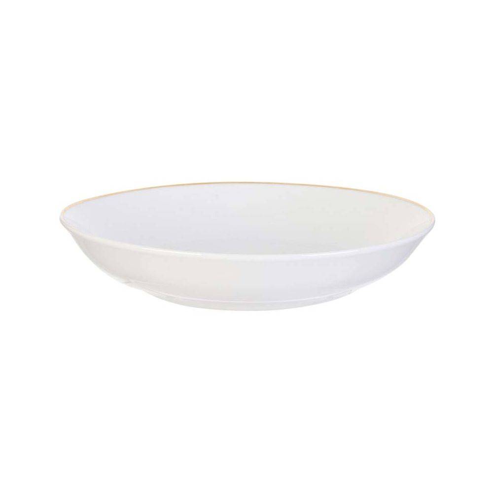 The Home Deco Factory - Assiette en porcelaine avec liseré doré (Lot de 6) Assiettes creuses - 21 cm - Imagen 3