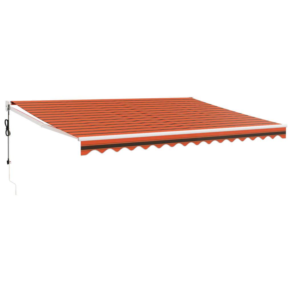Store banne motorisé aluminium terrasse rétractable 4x3m orange marron - ComfortXL Outdoor Living - Image 2