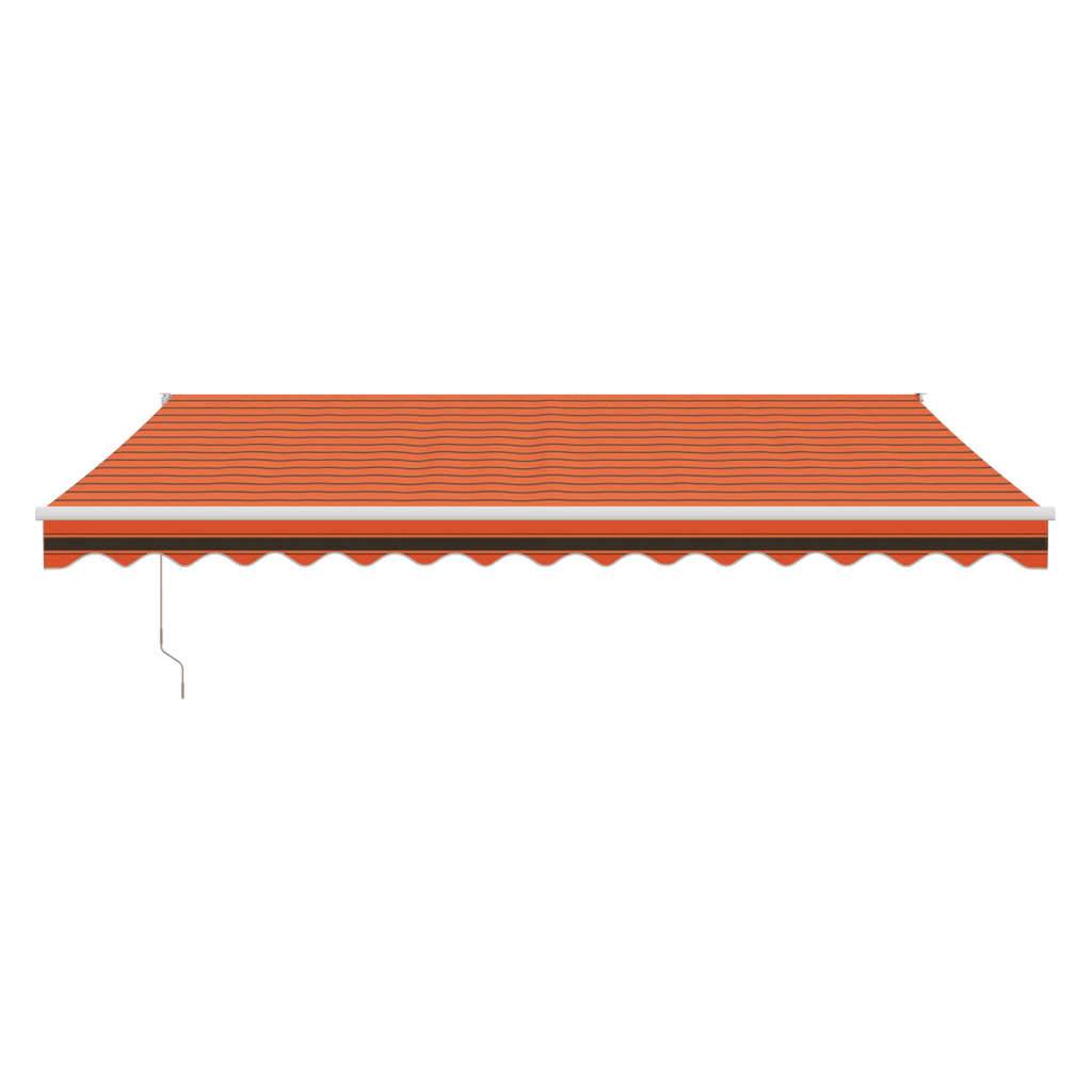 Store banne motorisé aluminium terrasse rétractable 4x3m orange marron - ComfortXL Outdoor Living - Image 3