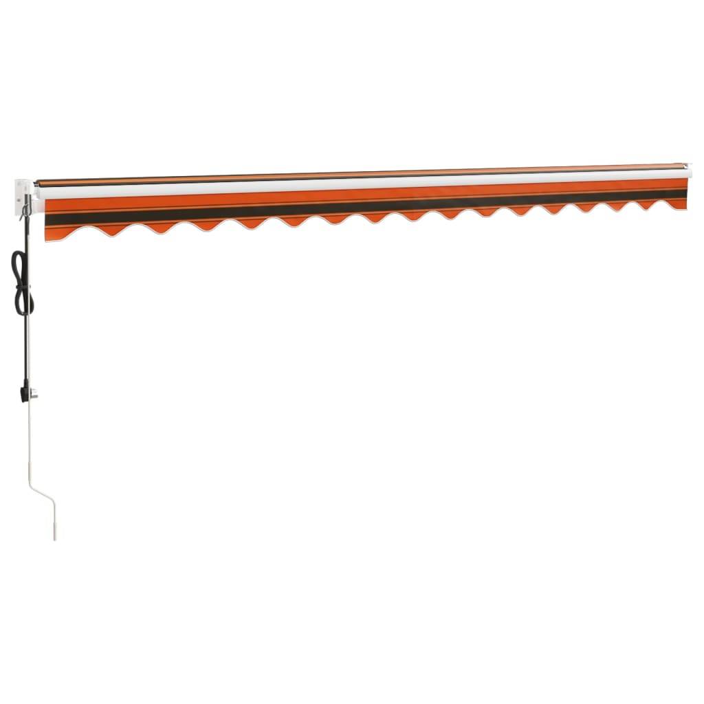 Store banne motorisé aluminium terrasse rétractable 4x3m orange marron - ComfortXL Outdoor Living - Image 4