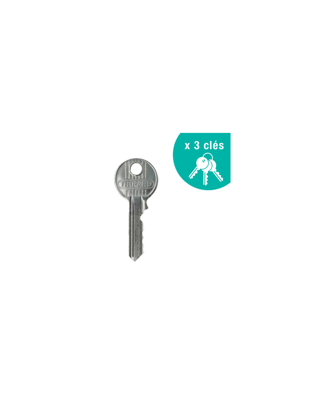 Verrou universel à bouton THIRARD cylindre languette HG5 + 3 clés - Noir - 00080473 - Imagen 6