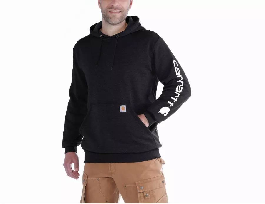Sweatshirt CARHARTT Sleeve Logo Hooded Noir T.M - K288-BLK-M - Imagen 1