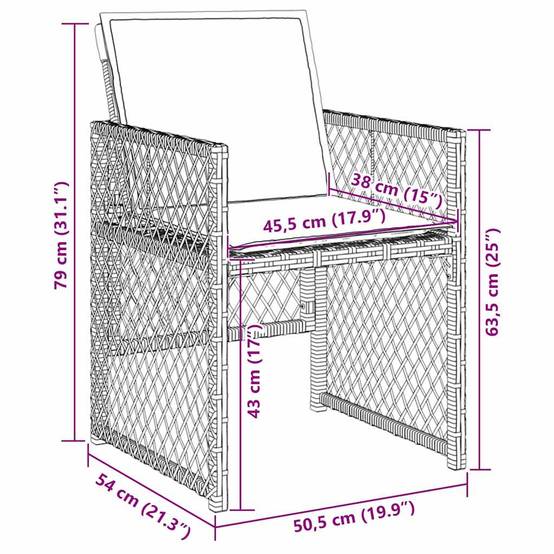 Ensemble table et chaises de jardin 4 places polyrotin pour repas extérieur Beige – ComfortXL Outdoor Living - Image 8