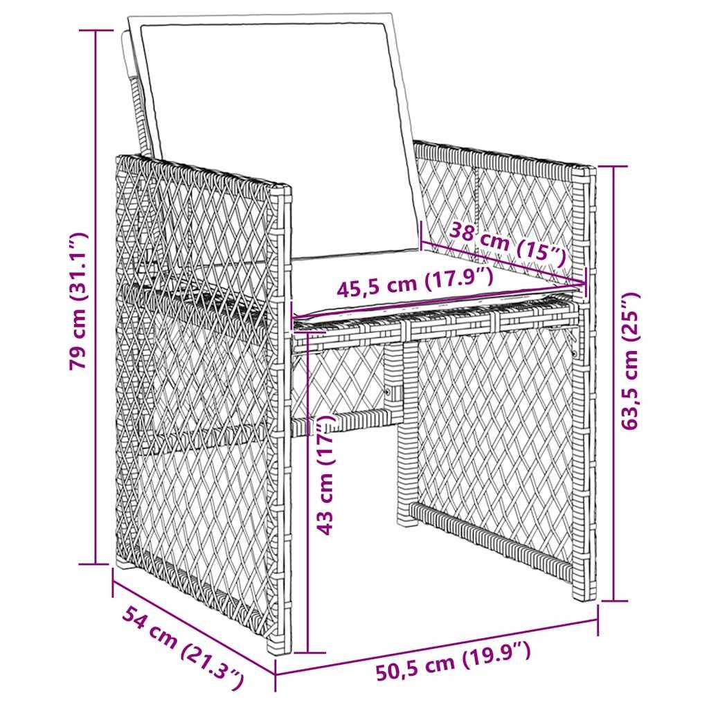 Ensemble table et chaises de jardin 4 places polyrotin pour repas extérieur Beige – ComfortXL Outdoor Living - Image 8