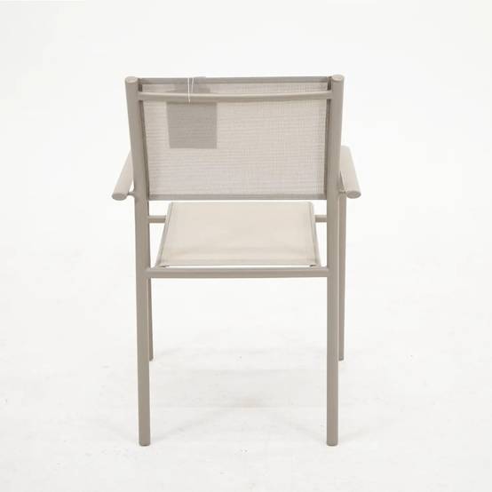 Proloisirs - Fauteuil Empilable Duca - Aluminium et TPEP - Sand et Sand - Image 3