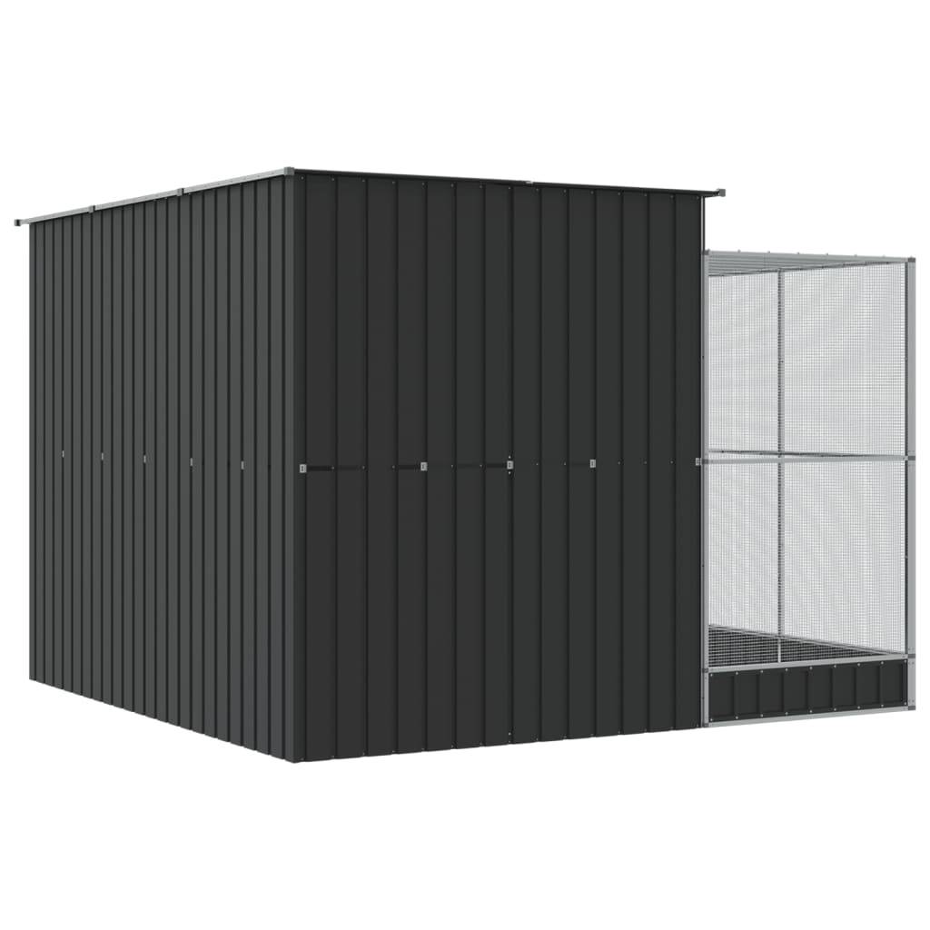 Cage Oiseaux Extérieure Acier Galvanisé 290x303cm Argent - ComfortXL Outdoor Living - Image 5
