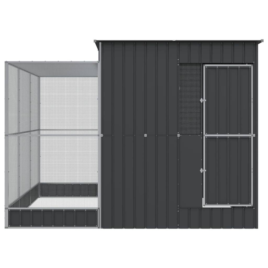 Cage Oiseaux Extérieure Acier Galvanisé 290x303cm Argent - ComfortXL Outdoor Living - Image 3