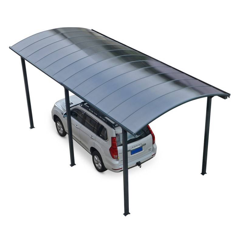 Carport aluminium anthracite 27,36 m² pour camping-car toit polycarbonate 6mm anti-UV X-Metal - Image 3