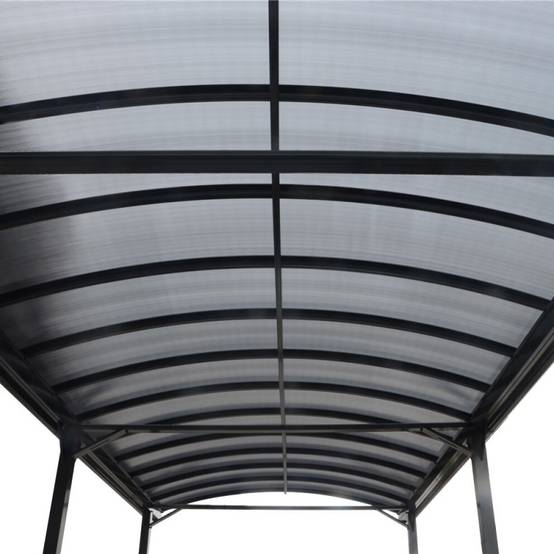 Carport aluminium anthracite 27,36 m² pour camping-car toit polycarbonate 6mm anti-UV X-Metal - Image 7
