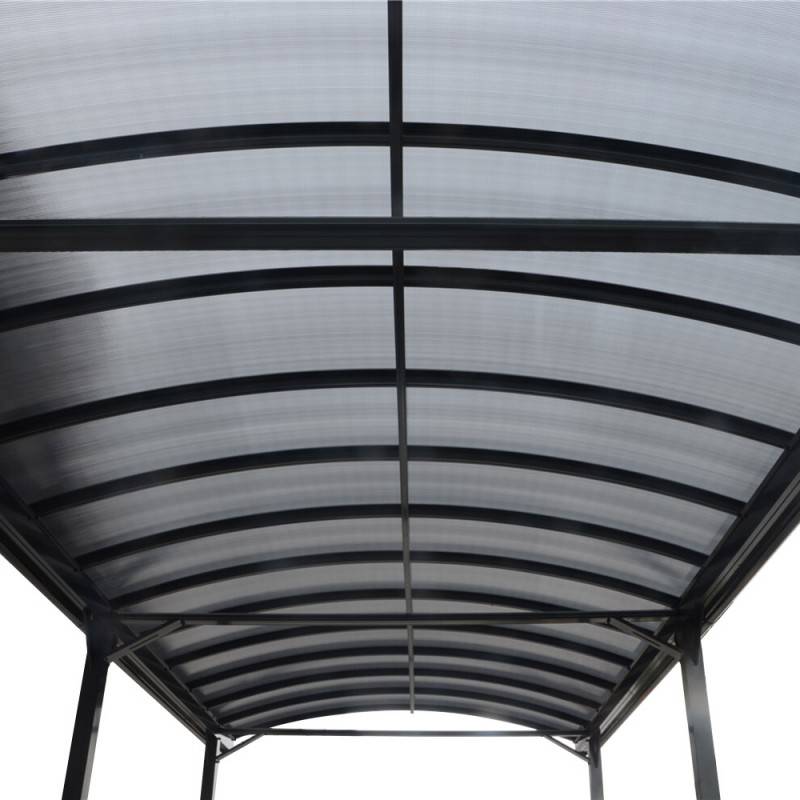 Carport aluminium anthracite 27,36 m² pour camping-car toit polycarbonate 6mm anti-UV X-Metal - Image 7