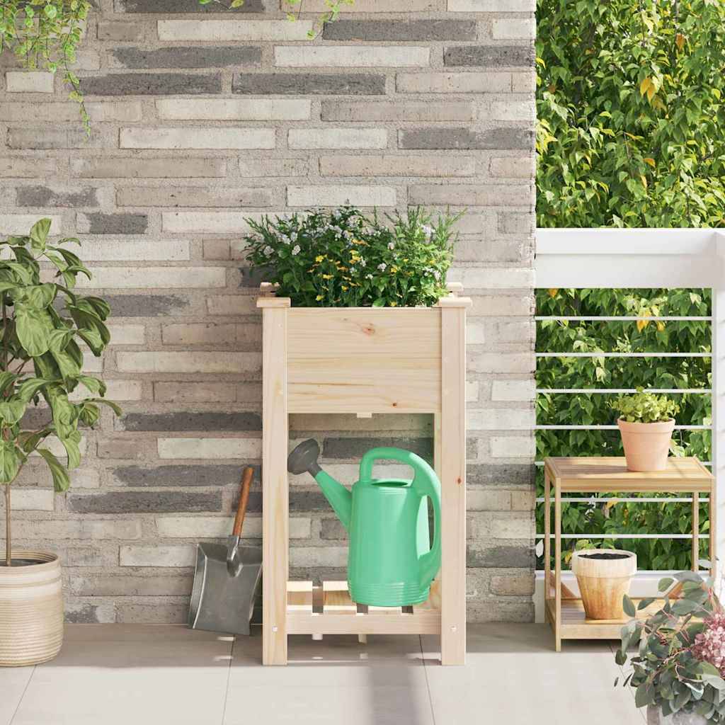 ComfortXL - Carré potager en bois de sapin avec étagère de rangement pour balcon 45cm – ComfortXL Outdoor Living - Image 1