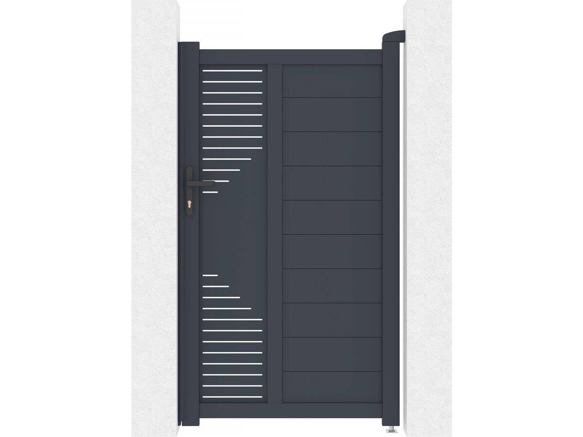 Portillon En Aluminium "jean" - 100 X 173 Cm - Anthracite -habitat Et Jardin - Imagen 1