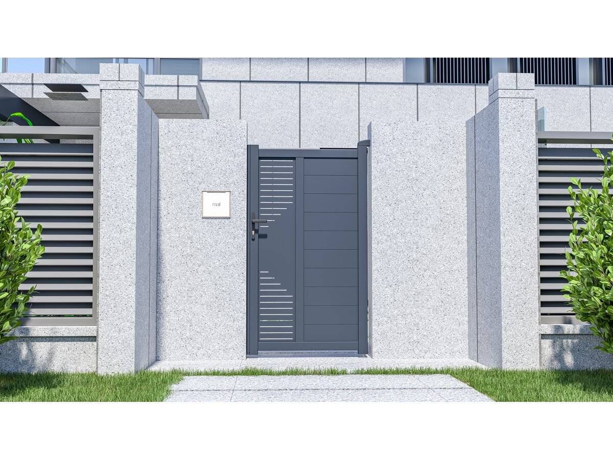 Portillon En Aluminium "jean" - 100 X 173 Cm - Anthracite -habitat Et Jardin - Imagen 2