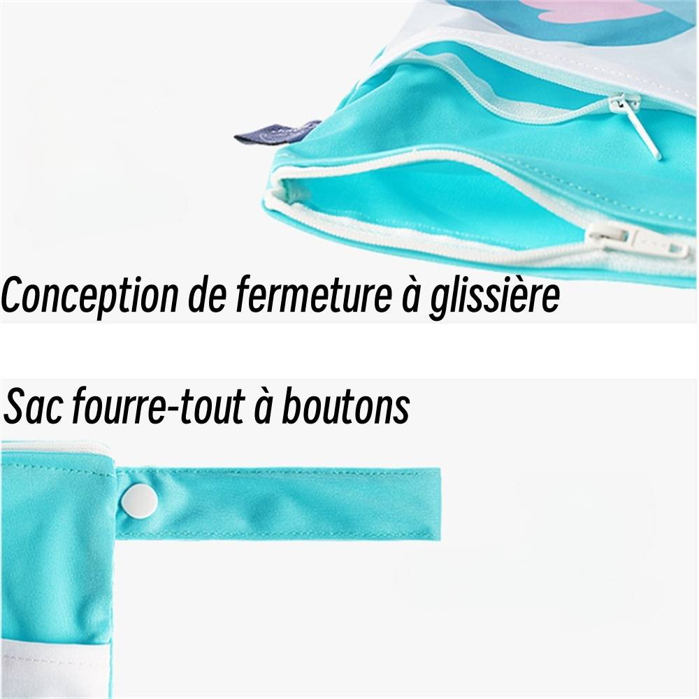 Lytech - Sac à Langer Imperméable 30x40 cm - Double Compartiment Zip - Organisation Hygiénique pour Couches - Lytech - Image 3
