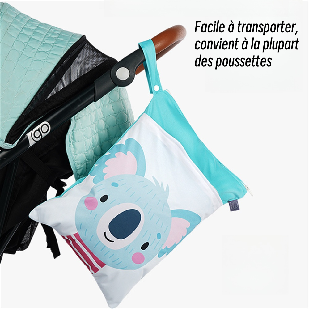 Lytech - Sac à Langer Imperméable 30x40 cm - Double Compartiment Zip - Organisation Hygiénique pour Couches - Lytech - Image 4
