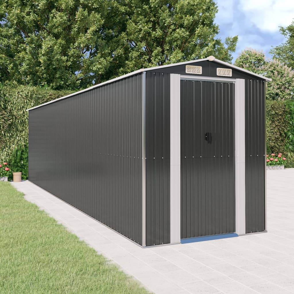 PANGIVO - Abri de jardin avec porte coulissante - Acier galvanisé - Anthracite 192x772x223 cm - Surface au sol 14,82m² - PANGIVO - Image 2