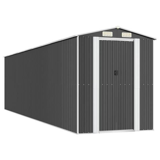 PANGIVO - Abri de jardin avec porte coulissante - Acier galvanisé - Anthracite 192x772x223 cm - Surface au sol 14,82m² - PANGIVO - Image 1