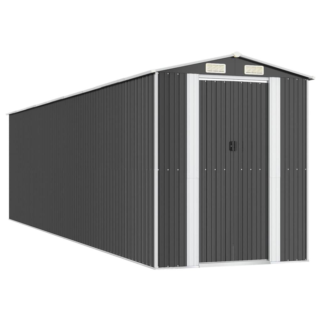 PANGIVO - Abri de jardin avec porte coulissante - Acier galvanisé - Anthracite 192x772x223 cm - Surface au sol 14,82m² - PANGIVO - Image 1
