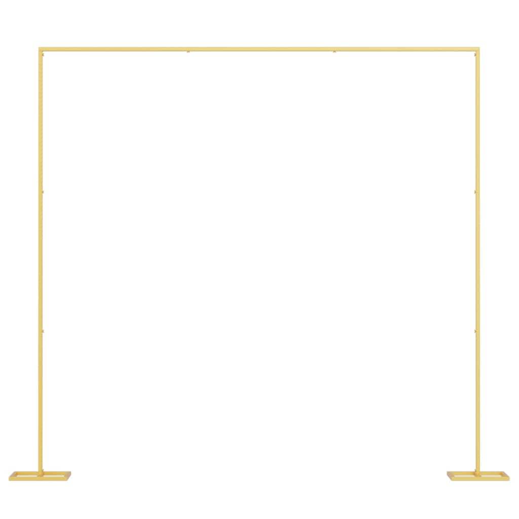 Très grande arche carrée en acier doré pour cérémonie XXL 338x300 cm - ComfortXL Outdoor Living - Image 2