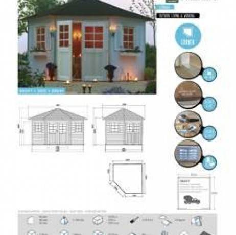 Abri de jardin NANCY en bois 7,78 m², Toiture Shingle vert - Imagen 6