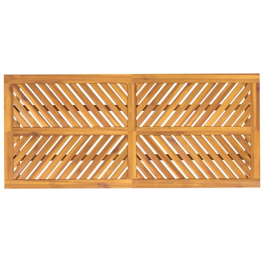 Table à manger de jardin bois d'acacia solide 200 x 90 x 74 cm - PANGIVO - Image 5