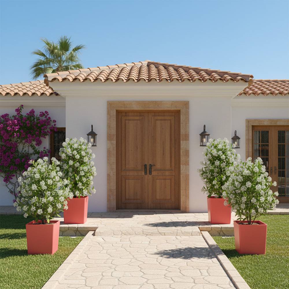 Pot de fleurs carré cubio h 50 cm-plast'up rotomoulage - Imagen 3