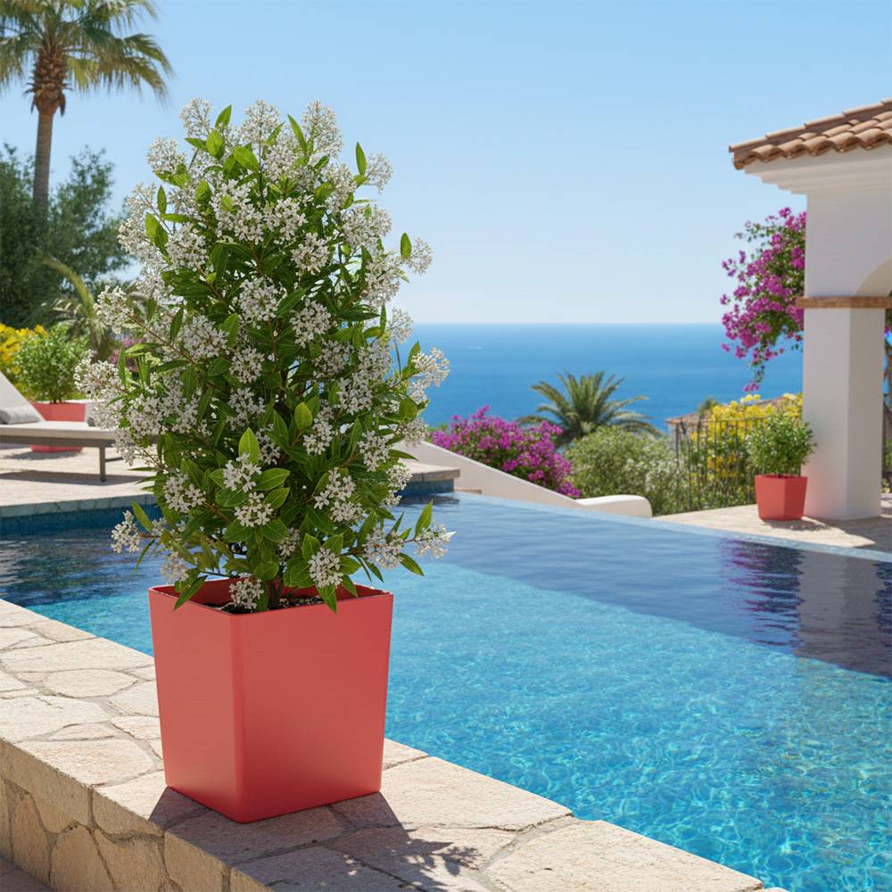 Pot de fleurs carré cubio h 50 cm-plast'up rotomoulage - Imagen 2