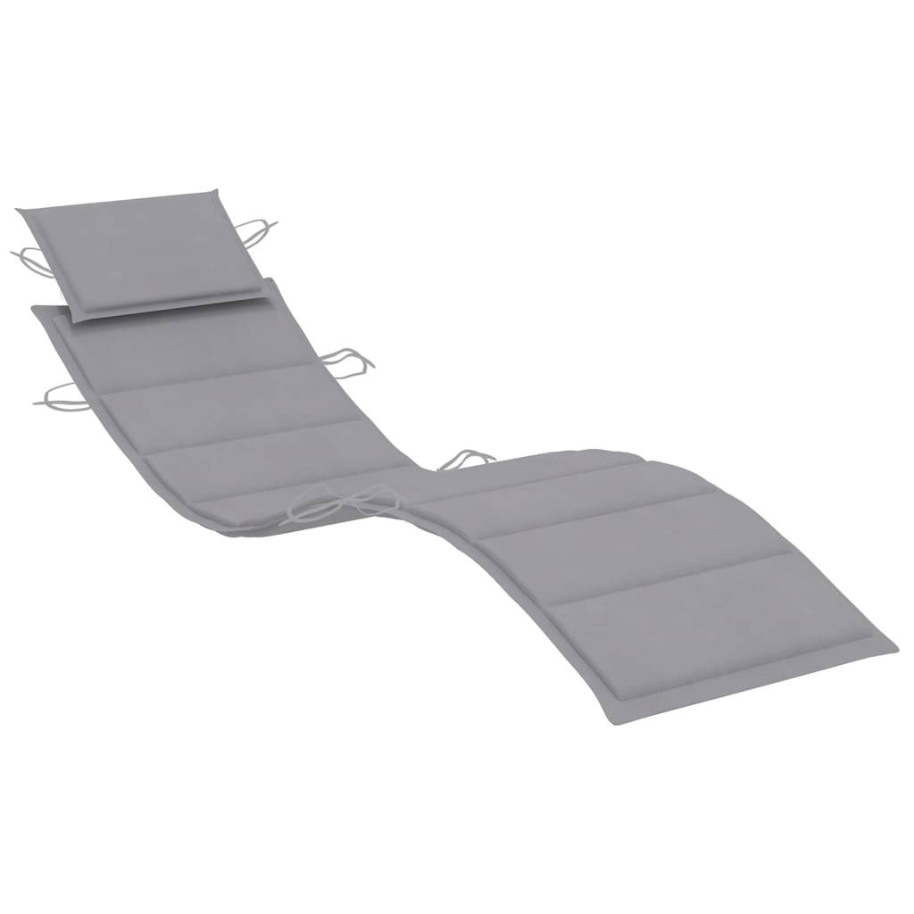 Helloshop26 - Lot de 2 transats chaise longue bain de soleil lit de jardin terrasse meuble d'extérieur avec coussins bois d'acacia solide - Imagen 5