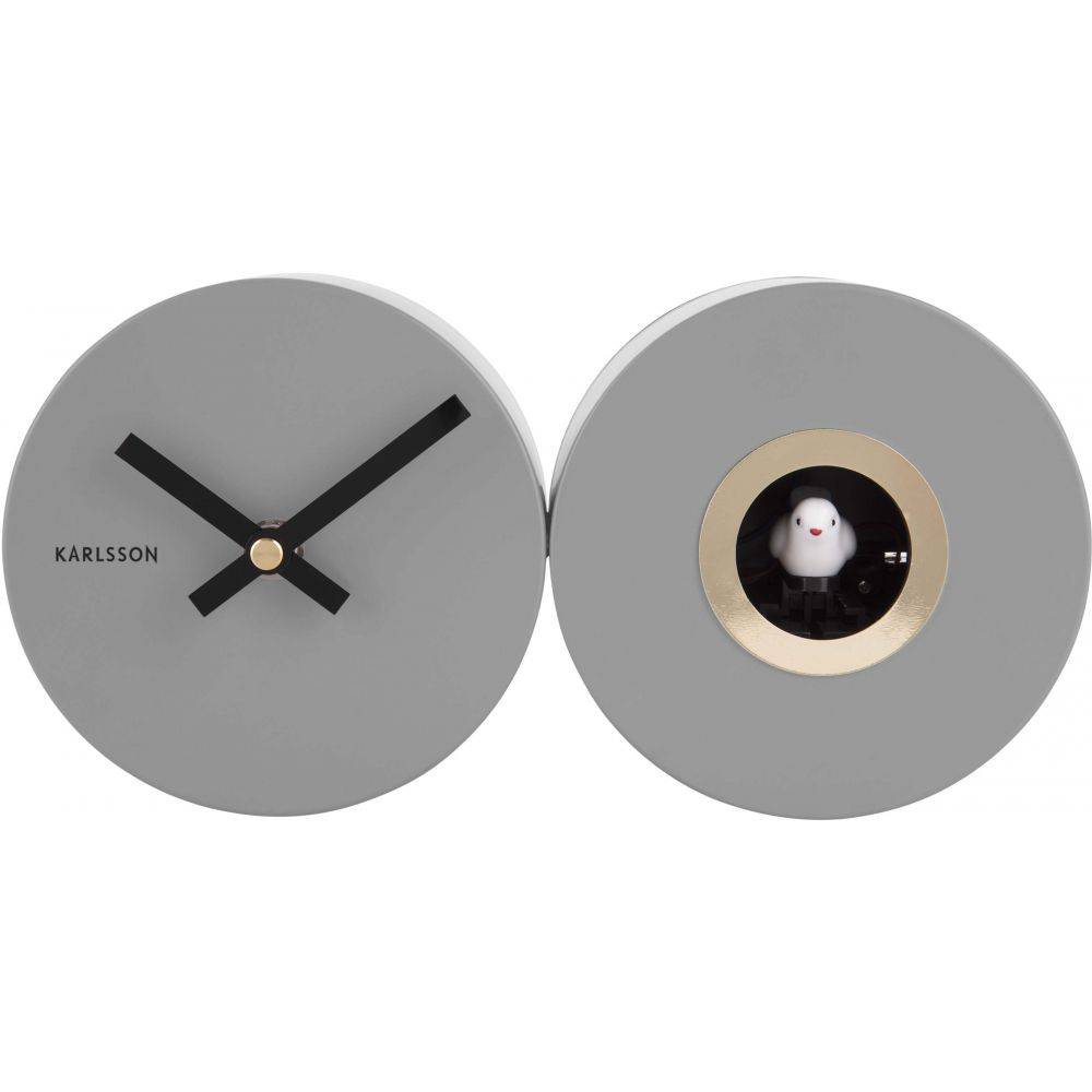 Karlsson - Horloge murale en métal mat Duo Cuckoo Karlsson - Imagen 2