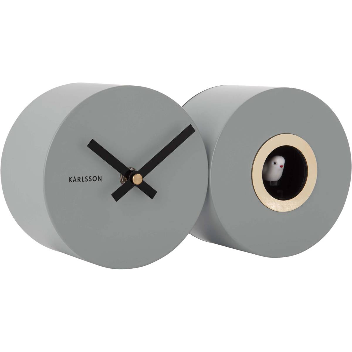 Karlsson - Horloge murale en métal mat Duo Cuckoo Karlsson - Imagen 1